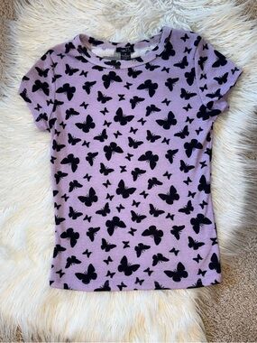 Rue 21 medium purple butterfly top.